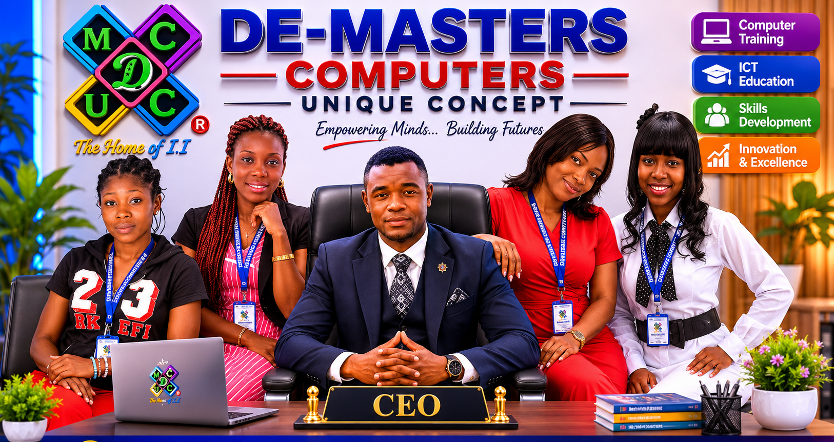 DE-MASTERS computer training and repair workshop in Badagry, Lagos